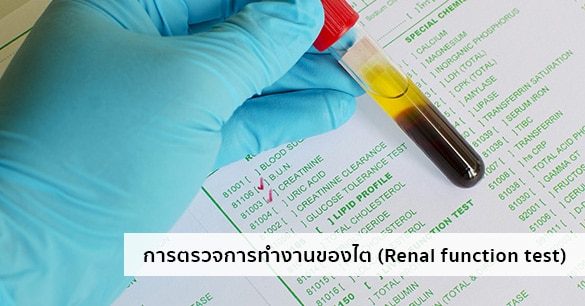 การตรวจการทำงานของไต (BUN, Creatinine, Creatinine clearance, eGFR)
