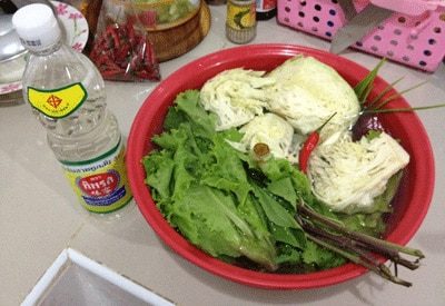 น้ำส้มสายชูล้างผัก