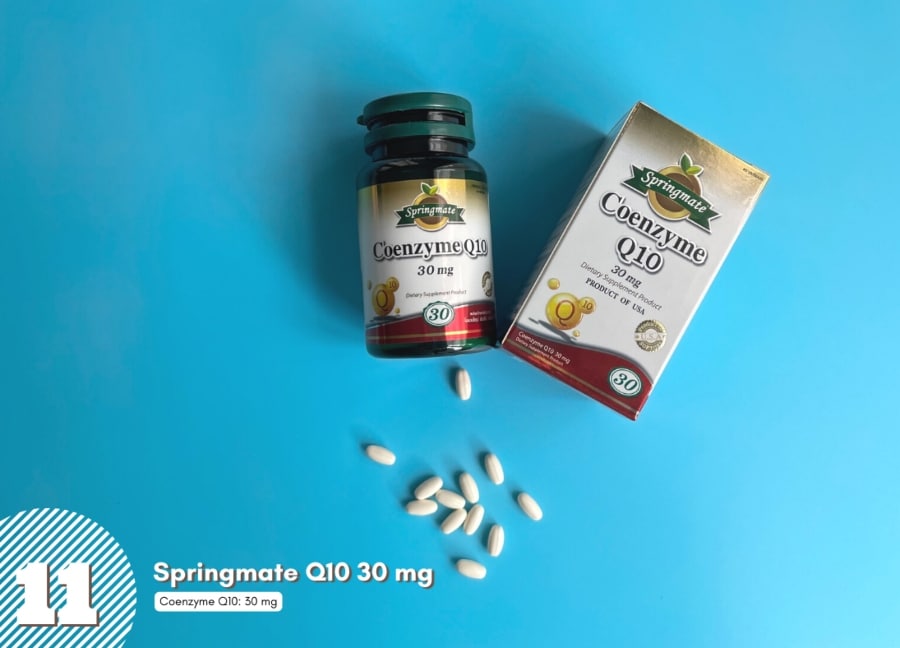 รีวิวสปริงเมท โคเอ็นไซม์คิวเท็น (Springmate Q10 30 mg) เป็น CoQ10 ที่ผลิตโดยบริษัท ซอฟท์ เจล เทคโนโลยี จำกัด จากประเทศสหรัฐอเมริกา