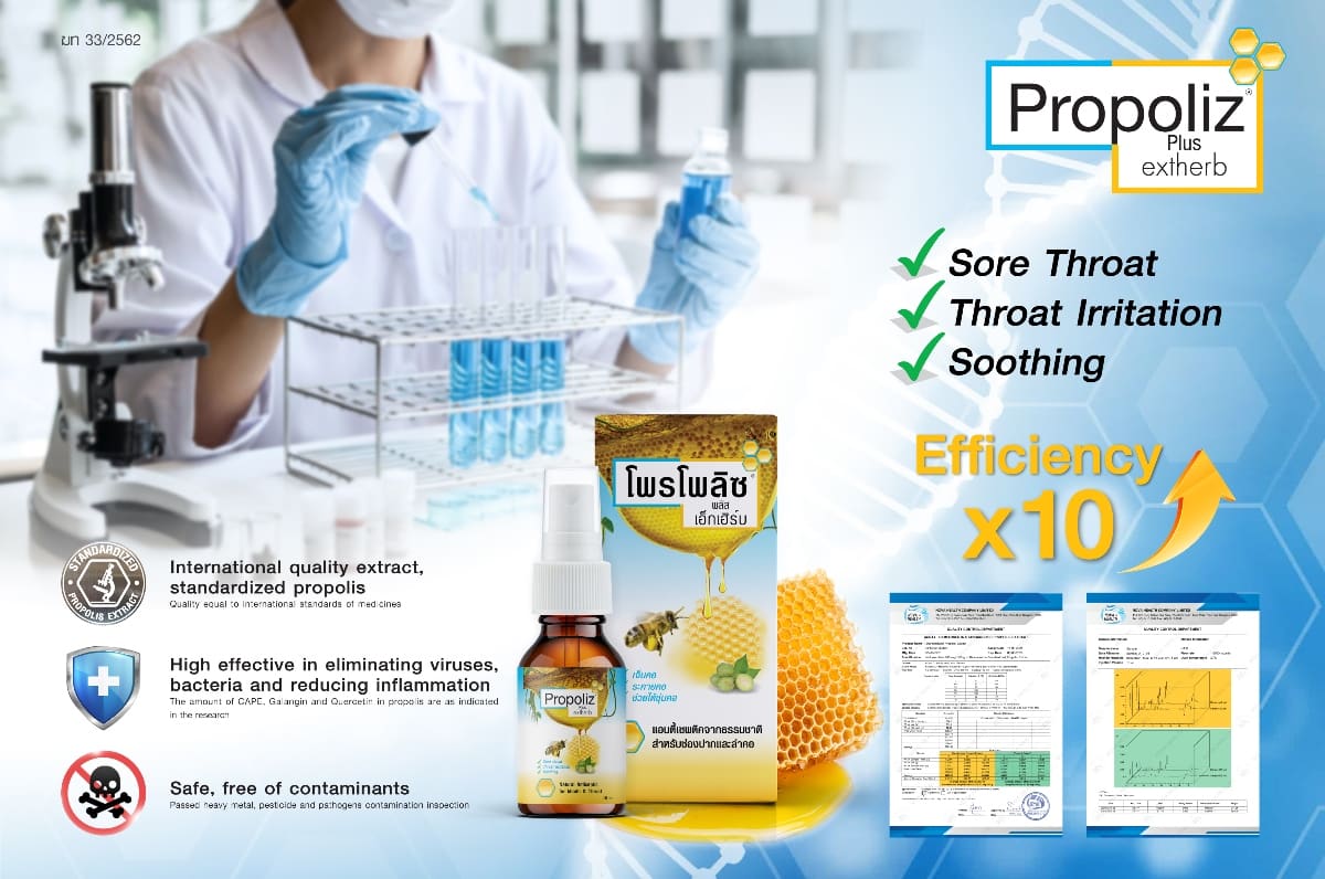 โพรโพลิซ พลัส เอ็กเฮิร์บ (Propoliz Plus Extherb)