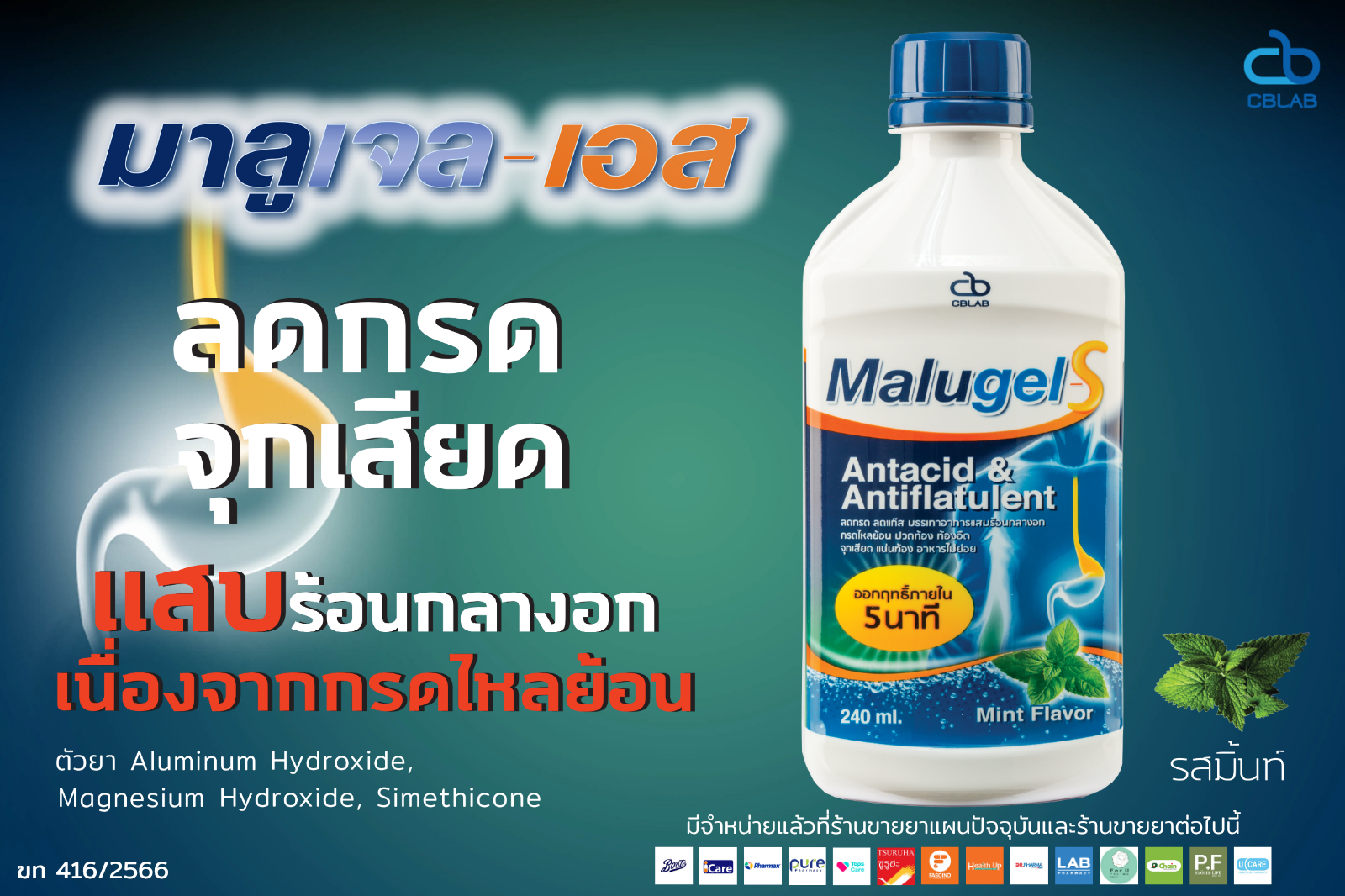 มาลูเจล-เอส ยาลดกรดที่แพทย์แนะนำ