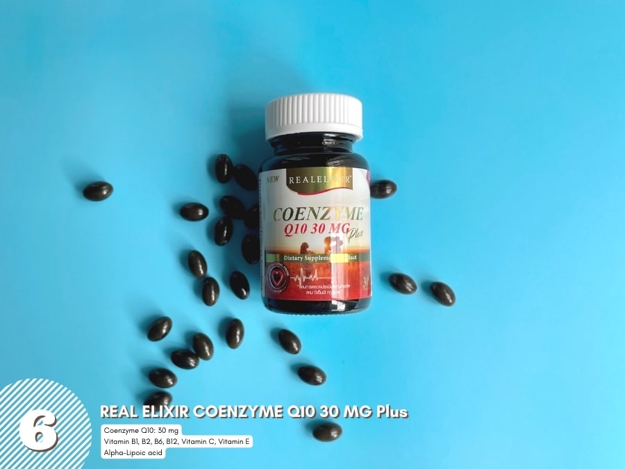 รีวิวเรียล อิลิคเซอร์ โคเอนไซม์คิวเท็น (REAL ELIXIR COENZYME Q10 30 MG Plus)