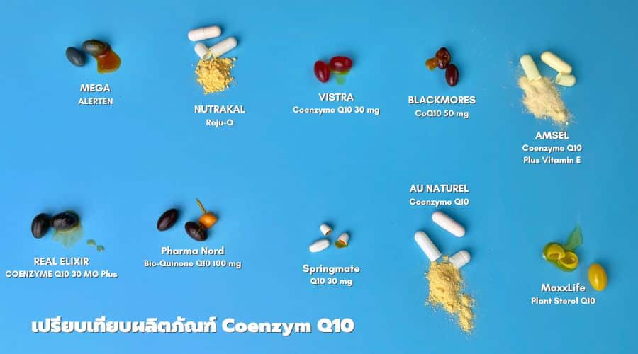 เปรียบเทียบลักษณะโคเอนไซม์คิวเท็น